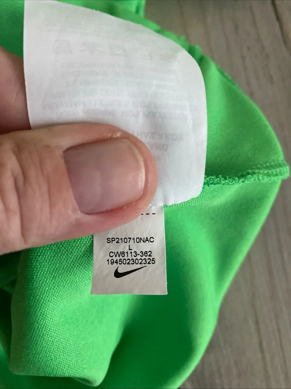Nike Dri Fit Men’s Tampa Bay Rowdies Track Sweatshirt Full Zip Lime Green Large